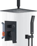SunCleanse Rainfall Shower Faucet Set with High Pressure in Matte Black