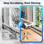 Window Vacuum Squeegee Cordless, 2000Pa Electric Window Cleaner Tool
