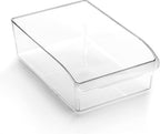 BINO | Plastic Storage Bins, Small | THE CURVE COLLECTION | Multi-Use Organizer Bins | Storage Containers Kitchen, Pantry and Home Organization | Fridge Organizers | Pantry Organization and Storage