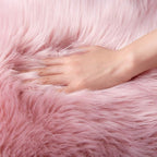 Ashler Faux Fur Rug, Soft 3x3 Ft Round Sheepskin, Fuzzy Machine Washable Carpet - Image 5