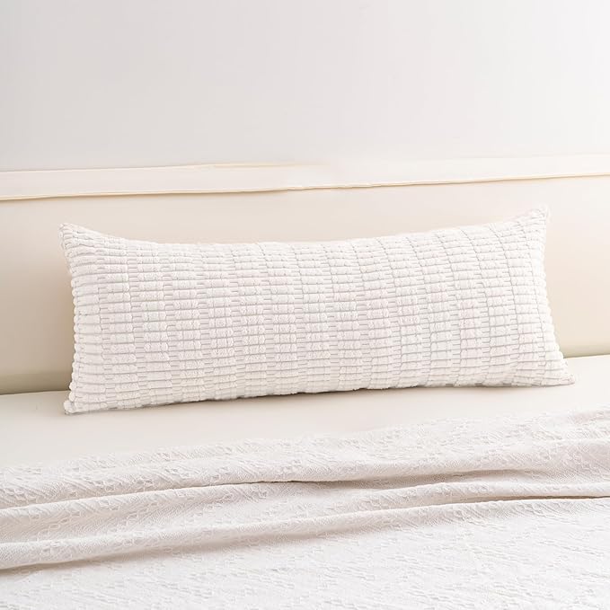 Corduroy Decorative Throw Pillow Covers 14x36 InchSoft Striped Pillow Covers by Unknown