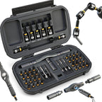 46 in 1 Magnetic Ratchet Screwdriver Set, Multi-Bit Screwdriver Kit, Nut Driver Set, Detachable Ratchet Handle with Storage Case, Repair Tool Kit for Furniture, Computer, Bicycle