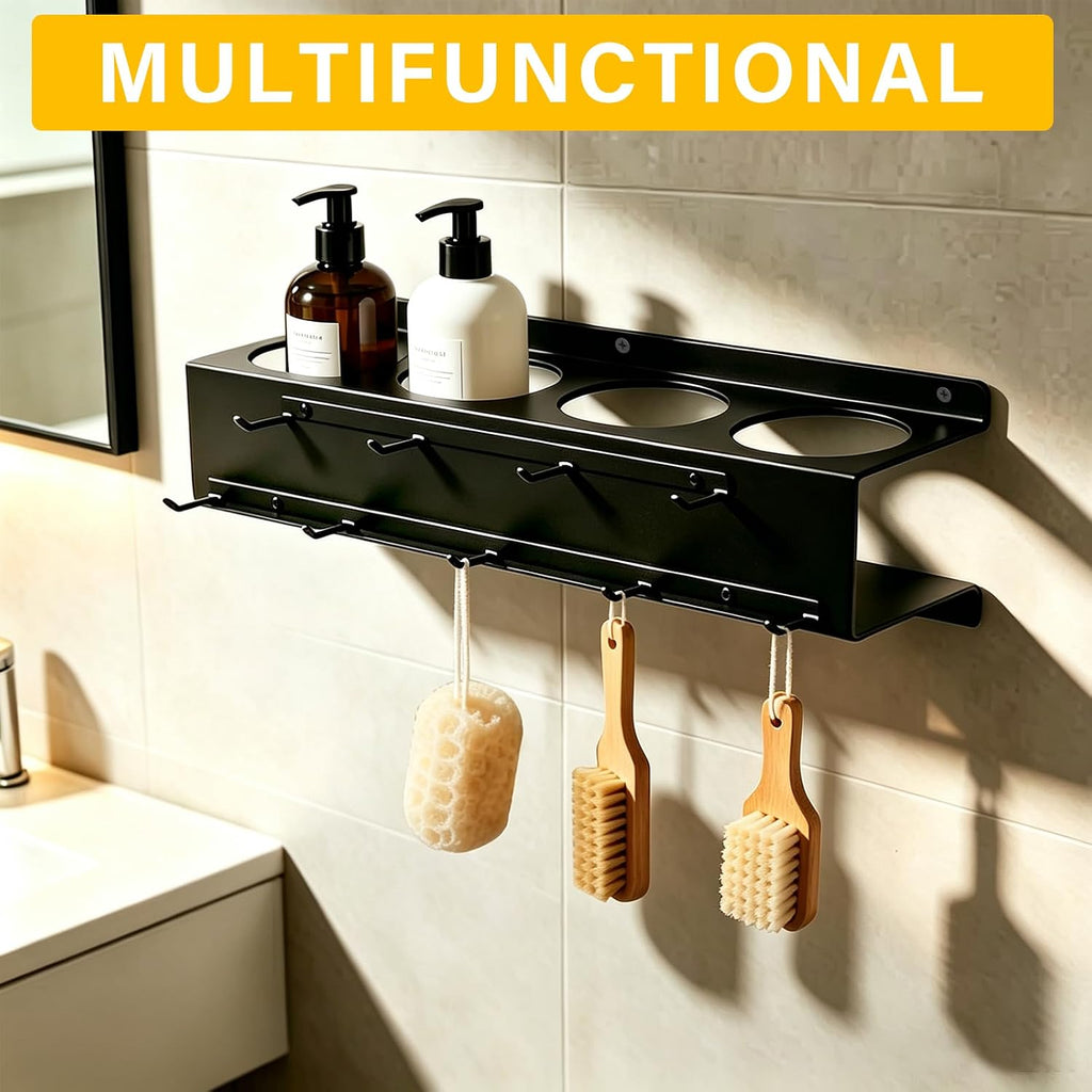 2 Pack Wall-Mounted Aerosol Spray Can Holder with Brush Hanger