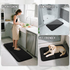 Yimobra Memory Foam Bath Mat, Soft Absorbent Bathroom Rug, 24x17, Black