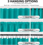 Deconovo Blackout Curtains, Thermal Insulated, W52 x L108 2 Panels, Back Tab - Image 2