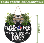 Interchange Welcome Sign Front Door Wreaths for Spring Fall Summer Winter
