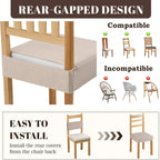 Songrey Waterproof Chair Covers for Dining Chairs, Set of 4, Taupe