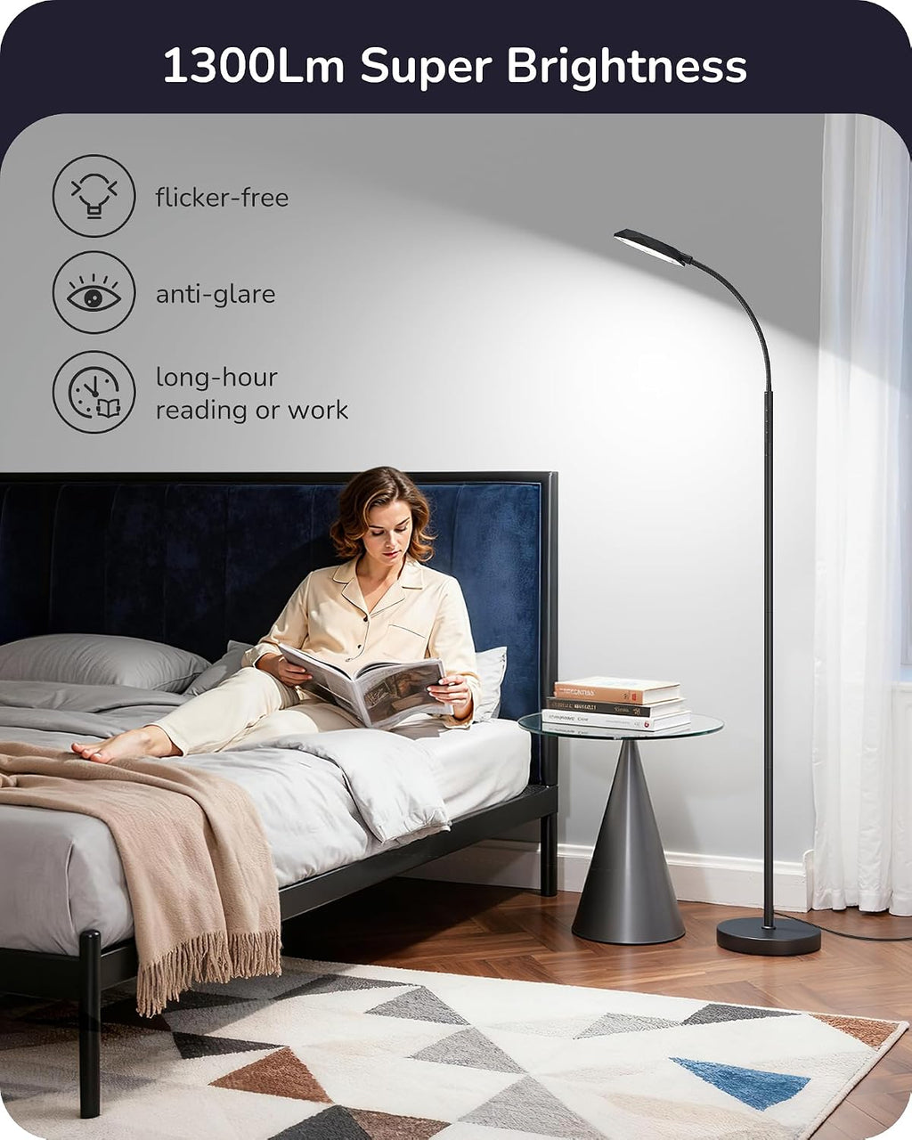 EDISHINE LED Floor Lamp 1300LM Super Bright Standing Lamp RGBCW