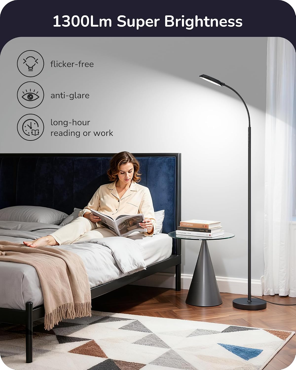 EDISHINE LED Floor Lamp 1300LM Super Bright Standing Lamp RGBCW
