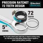 DURATECH 22-Piece Ratcheting Wrench Set, Combination Wrench Set, Metric&SAE