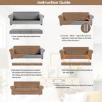 WEERRW 4 Pieces Polyester and Spandex High Stretch Couch Covers - Image 6