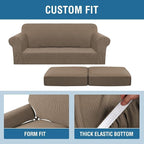 H.VERSAILTEX 3 Piece Stretch Sofa Covers - Image 4