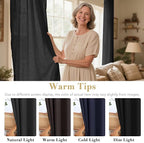 H.VERSAILTEX Living Room Linen Curtains Home Decorative Nickel Grommet Curtains - Image 3