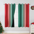 Estelar Textiler Red and Green Blackout Curtains 45 Inch Length, Full Room by ESTELARTEXTILER