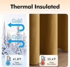 MIULEE Elegant Velvet Curtains Gold Grommet Curtains Fall Thermal Insulated - Image 5