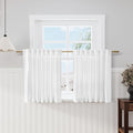 Nanspring White Semi Sheer Linen Textured Valances by Nanspring