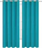 LEMOMO Blackout Curtains 66 x 95 inch/Teal Curtains Set of 2 Panels/Thermal - Image 2
