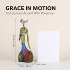 suruim Colorful Abstract Women Figurines Sculptures Home Decor for Shelves Yoga Pose Art Statue Modern Home Decoration Living Room Zen Decor Tables Ornaments (Elegance)