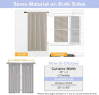 Simplebrand Ava Stone Short 36 Inches Blackout Curtain 2 Panels Set, Half - Image 8