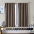 Simplebrand Ava Brown Short Blackout Curtains by Simplebrand
