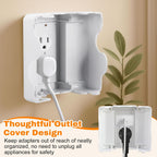 Tellegloww Safety Outlet Cover Box, 8 Pack
