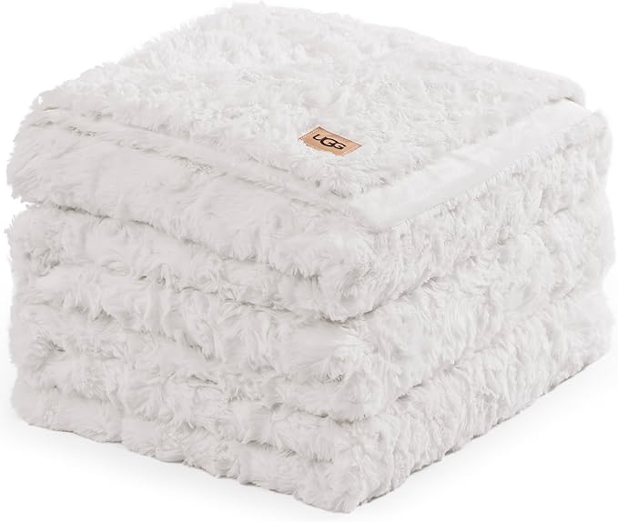 UGG Adalee Faux Fur King Blanket, Double-Sided Fluffy Blanket, Cozy Oversized by UGG