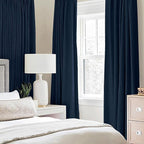 MIULEE Linen Textured Curtains for Bedroom Solid 100% Blackout Thermal - Image 2