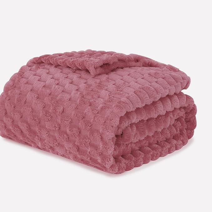 Dusty Pink Throw Blanket 108"×90" inches Gifts - Image 3