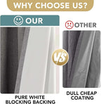 H.VERSAILTEX Linen Curtains 100% Blackout Curtains - Image 3
