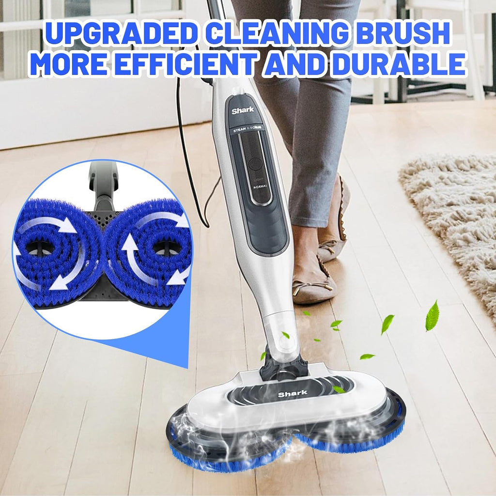 New Upgrade Replacement Brush Heads for Shark S7000/S7001/S7005/S7201/S7000AMZ/S8000/S8001/S8201 Steam Mop Pad, Professional Cleaning and Polishing, Deep Cleaning Hard Floors-2 Pack