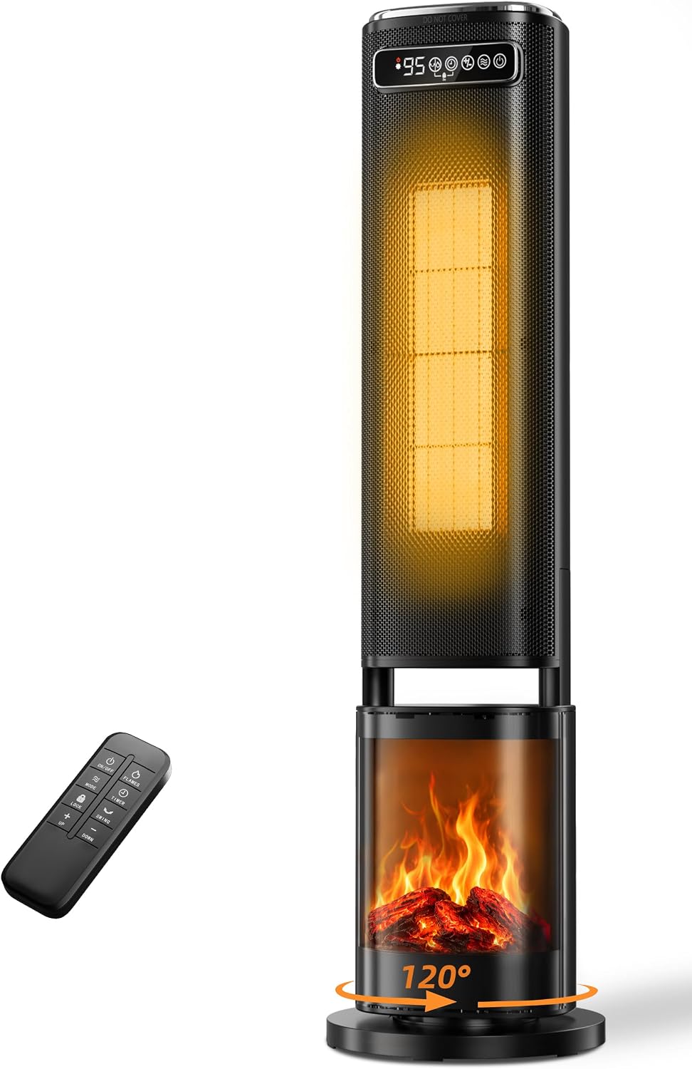 Uthfy 33'' Space Heaters for Indoor Use, 1500W Electric Heaters, 3D Flame