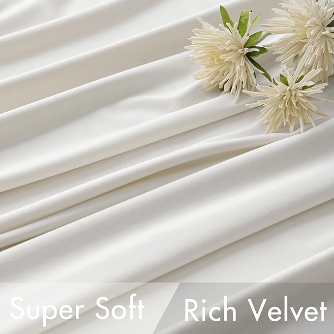 MIULEE White Velvet Curtains 84 inches - Image 4