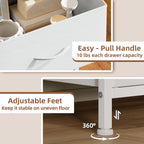 Somdot Tall Dresser for Bedroom, 5 Drawer Storage Cabinet, White