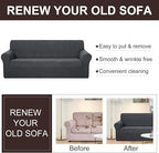 U-NICE HOME Oversized Stretch Loveseat Couch Cover Sofa Covers Washable Sofa - Image 5