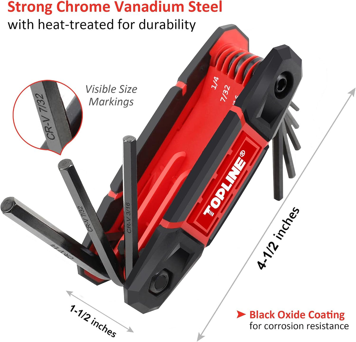 Topline 25-Piece Folding Allen Wrench Set and 5-Piece Pliers Set, Pliers Tool Set for Basic Home Maintenance