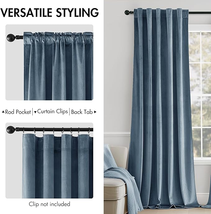 MIULEE Velvet Curtains 90 inches - Image 2