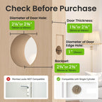 GHome Smart Fingerprint Door Lock, 4-IN-1 Smart Lock with Removable Battery