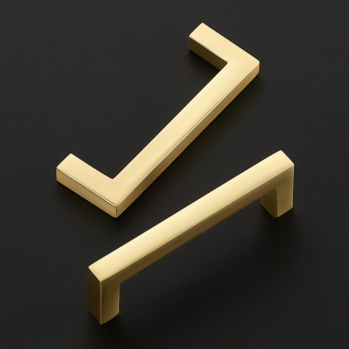 Ravinte Brushed Gold Cabinet Handles Solid Cabinet Pulls, 3 Inch CC, 5 Pack