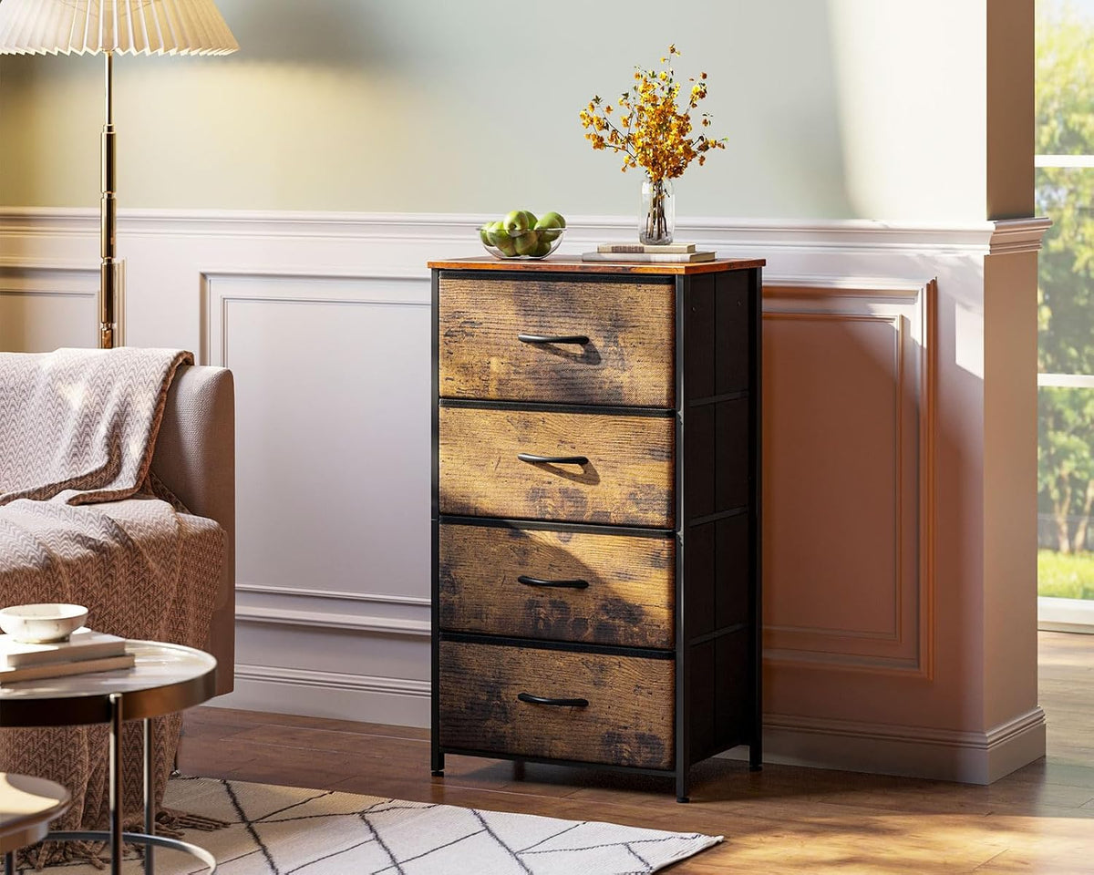 AODK Small Dresser for Bedroom with 4 Storage Drawers, Vintage