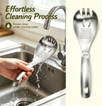 5-in-1 Stainless Steel Cooking Spoon Set, Multifunction Cooking Spoon,with Potato Masher, Egg Yolk Separator, Grater Plate, Bottle Opener & Slotted Spoon(A+B)