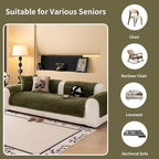 Velvet Couch Cover, Washable Sectional Sofa Cover, Anti Slip Sofa Slipcover - Image 4