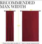 NICETOWN Christmas Burgundy Blackout Curtains and Drapes - Image 7