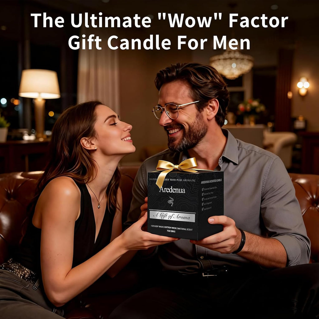 Cashmere Lavender Candles for Men, Candles for Home Scented, 7 oz