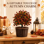 60Stems Fall Artificial Flowers for Outdoors, 22''UV Resistant Fake Flowers