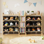 SpaceAid Large Toy Storage Organizer with 6 Shelves and 18 Bins, Book Shelf Organizers Storage Bookshelf, Kids Bin Shelf Box Bookcase for Bedroom Playroom Organization Room Decor, White