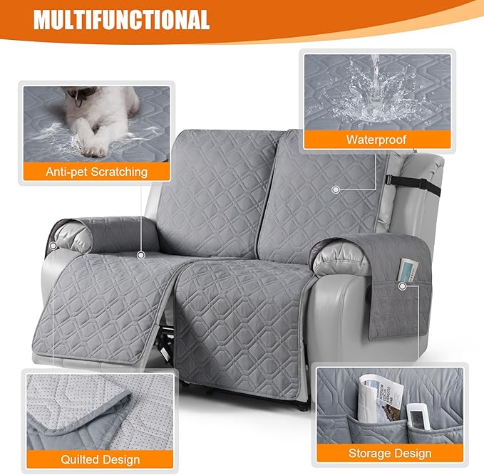 VANSOFY Waterproof Recliner Couch Covers, Sofa Covers 1-Piece Washable - Image 4
