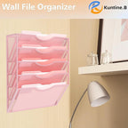 Kuntine.B Wall File Organizer Office Hanging Magazine Holder Wall File Organizer for Office Home