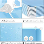 AWTATOS Cube Storage Organizer, Closet Organizers, 6 Cube Shelf, Blue