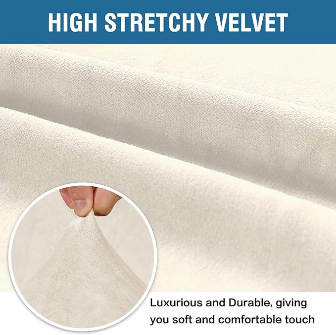 H.VERSAILTEX Stretch Velvet Loveseat Covers - Image 3