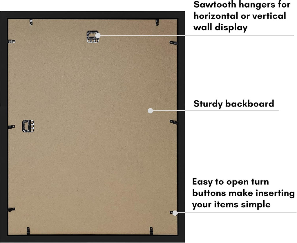 Americanflat 16x20 Shadow Box Frame - Engineered Wood - Black